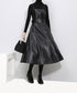black midi sleeveless dress